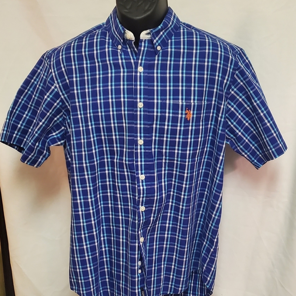 Ralph Lauren U.S Polo Assn Short Sleeve shirt. Orange Pony.